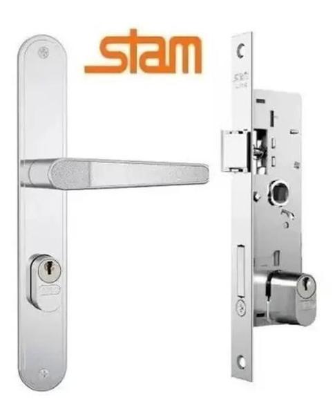 Fechadura Stam 501/03 Espelho Externa Inox Imagem de Fechadura Stam 501/03 Espelho Externa Inox