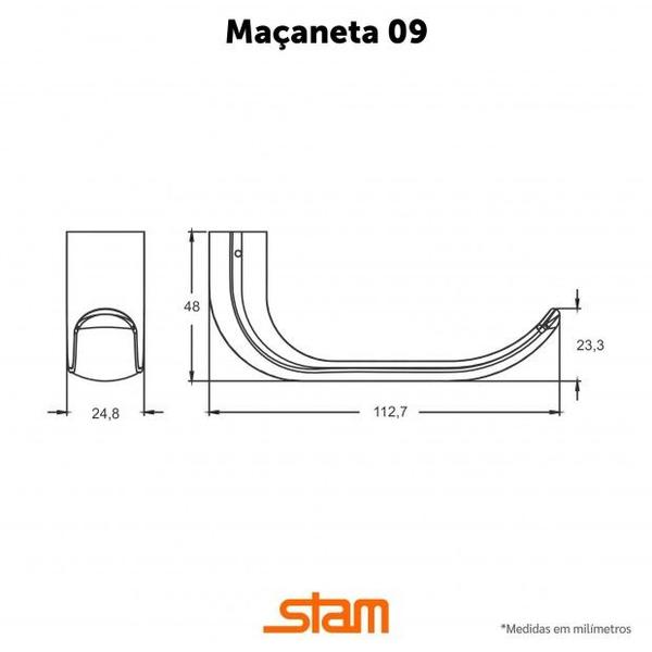 Imagem de Fechadura stam 803/09 roseta redonda externa - oxidado e-coat