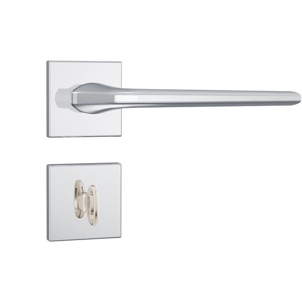 Fechadura Stam 823/27 p/ Banheiro RQ1 Quadrada Cromado Imagem de Fechadura Stam 823/27 p/ Banheiro RQ1 Quadrada Cromado