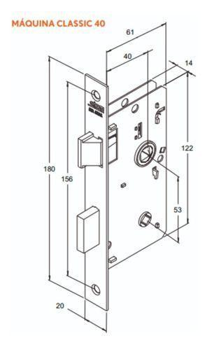 Imagem de Fechadura Stam Preto Fosco 3000 Banheiro Wc Quadrada 40mm