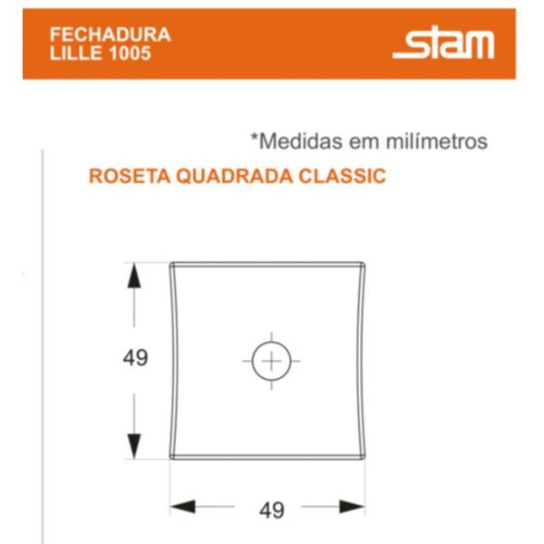 Imagem de Fechadura Stam Tetra Trinco Rolete Porta madeira Pivotante 1005 Cromada