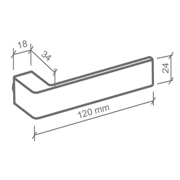 Imagem de Fechadura tess 40mm 1300 externa zamak preta imab