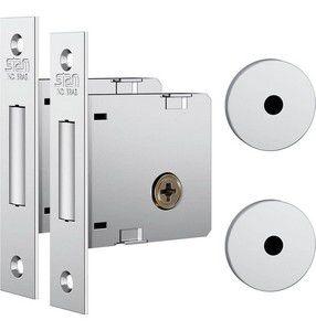 Fechadura Tetra 1004 (Par) Ros. Inox Stam Imagem de Fechadura Tetra 1004 (Par) Ros. Inox Stam