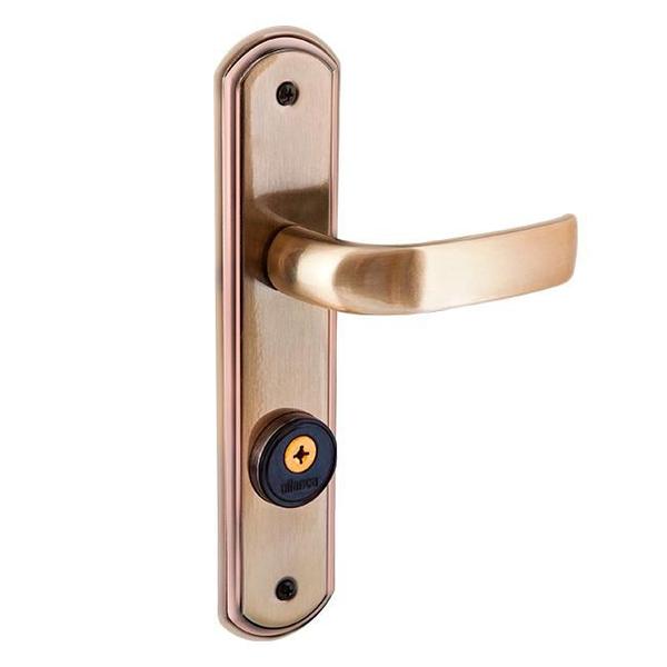 Imagem de fechadura tetra home espelho 55mm bronze latonado alianca