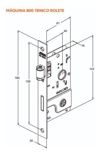 Imagem de Fechadura Tetra Kit Pivotante Rolete Quadrada Stam Cromada