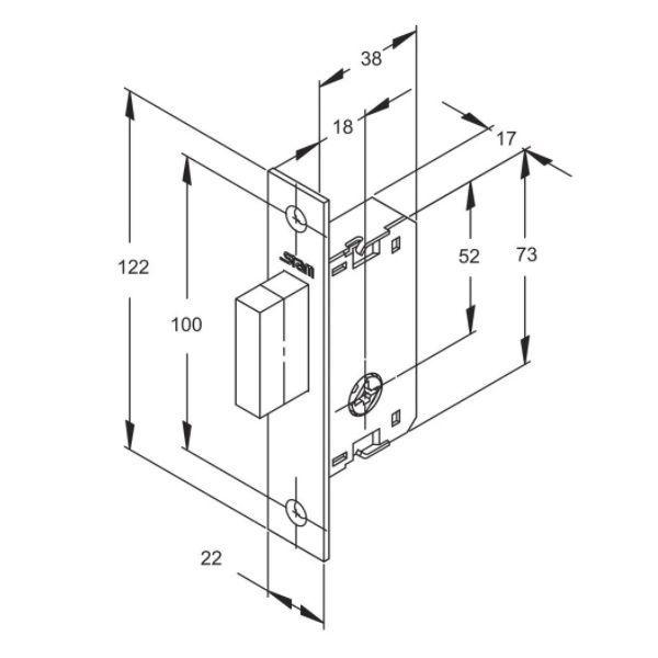 Imagem de Fechadura Trava Auxiliar Stam 1003 Par Tetra Inox