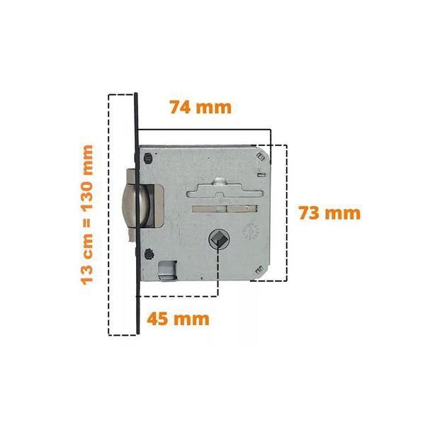 Imagem de Fechadura trava rolete porta pivotante banheiro wc pado corten marrom redonda rr2 ct