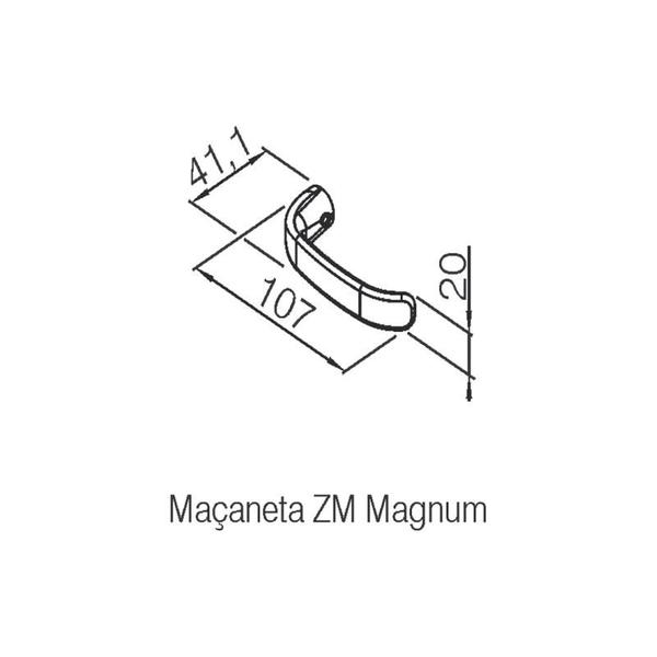 Imagem de Fechaduras Pado Externa Magnum 40MM ESP 881-40SE BR