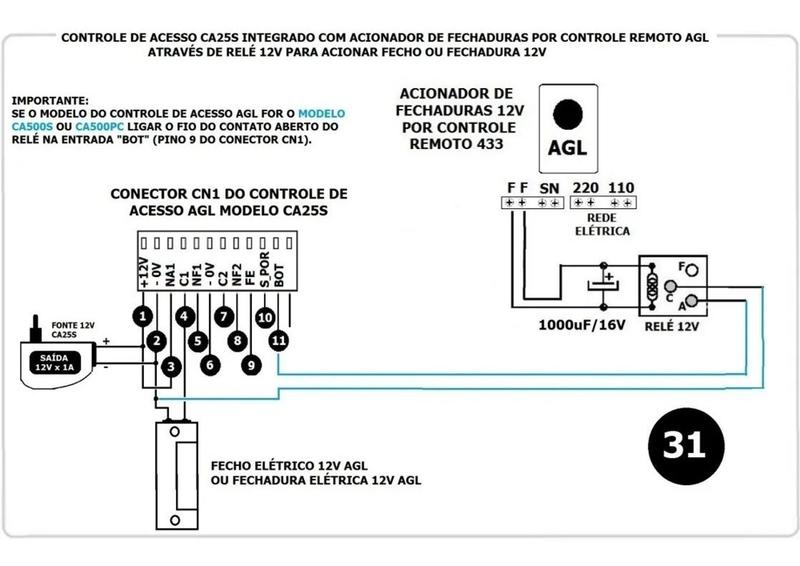 Imagem de Fecho Elétrico Agl 12v Para Batente Fechaduras Convencionais  388