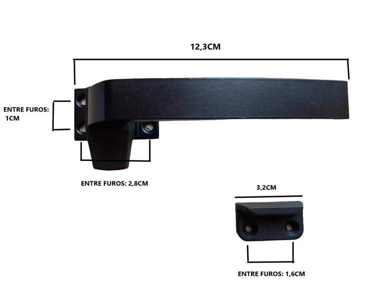 Imagem de Fecho Frontal Alavanca Maxim Ar Para Janela de Madeira 1 und