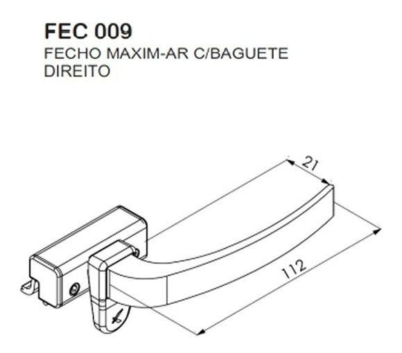 Imagem de Fecho Janela De Aluminio Maxim-ar Suprema