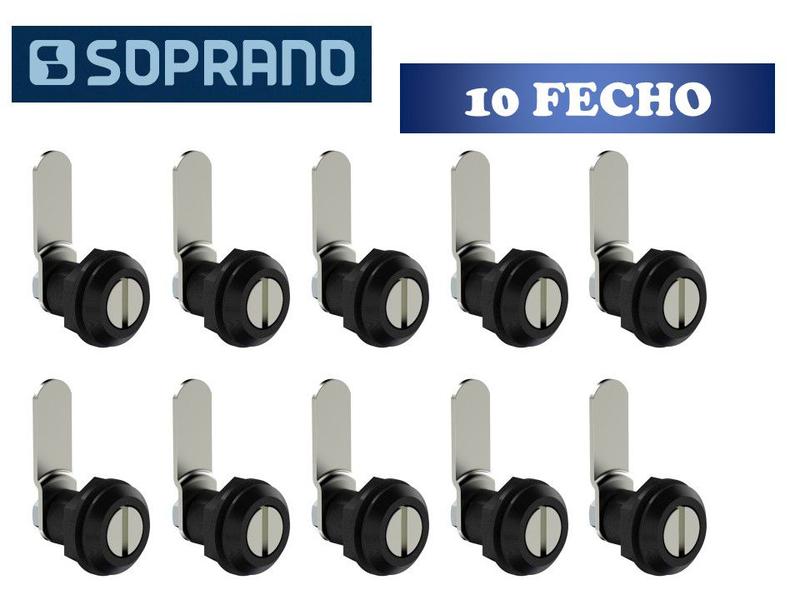 Imagem de Fecho Lingueta C/ Dobra 2x45mm Fenda Kit 10 Peças - Soprano