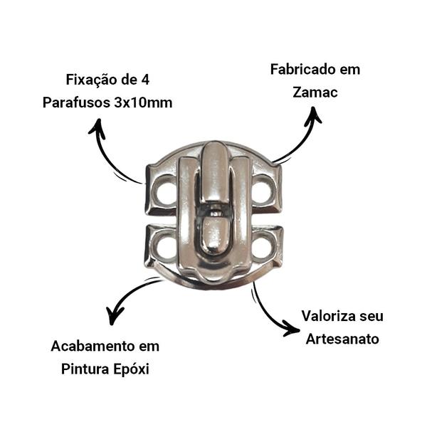 Imagem de Fecho Maleta Premium para Caixa com 10 Unidade Artesanato