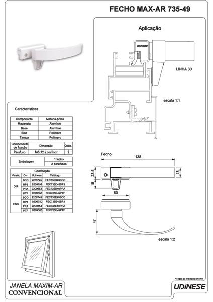 Imagem de Fecho max-ar 735d 49/b7 bco (l25-30 c/ bag c/ctf) (ud)