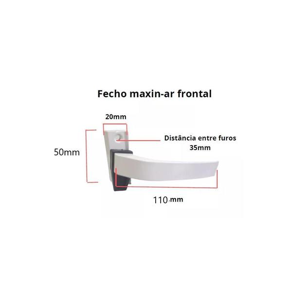 Imagem de Fecho maxim-ar puxador alavanca frontal 1018/2 aluminio fosco l-20 25 30