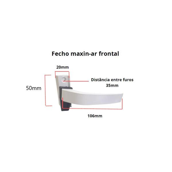 Imagem de Fecho maxim-ar puxador frontal aluminio fosco l-20 25 30