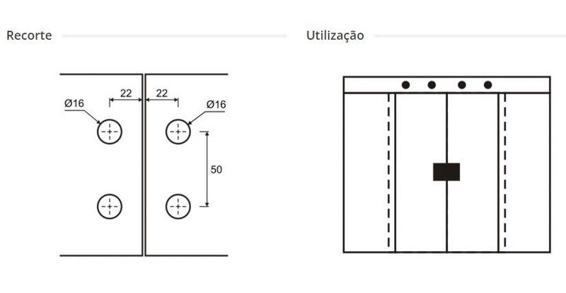 Imagem de Fecho/Puxador Central Janela de Vidro "VV" Vidro/Vidro