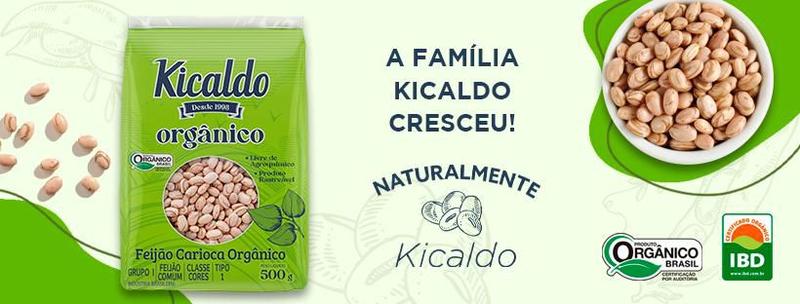 Imagem de Feijão carioca orgânico - kicaldo 10 kg - fardo 20 pcts de 500g