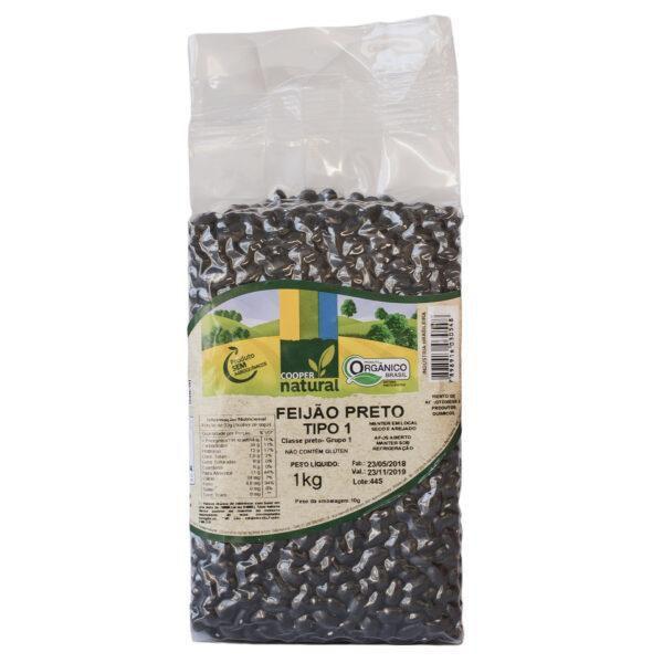 Feijão Preto Orgânico Coopernatural 1Kg Imagem de Feijão Preto Orgânico Coopernatural 1Kg