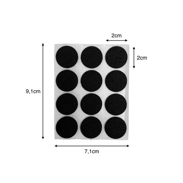 Imagem de Feltro Adesivo Anti Impacto Móveis Multiuso Com 48 Unidades