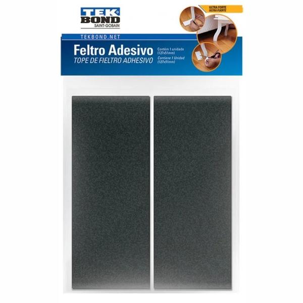 Imagem de FELTRO ADESIVO - TEK BOND - PRETO - 127X51mm