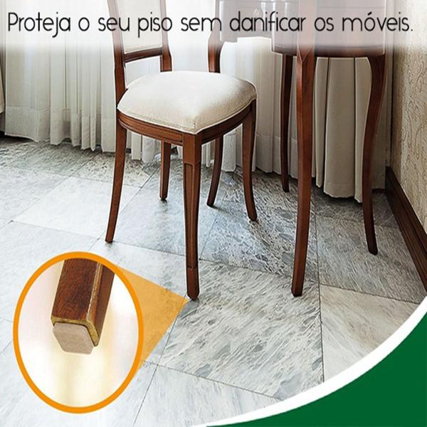 Imagem de "Feltro Adesivo Tek Bond Redondo Preto 30mm com 12 Unidades "