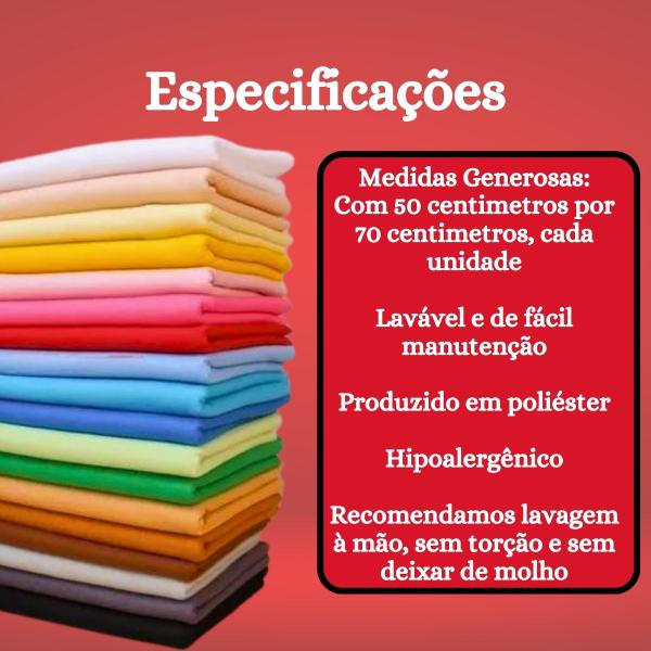 Imagem de Feltro Liso 50x70 cm Lindas Cores Vivas c/ Tecido Premium