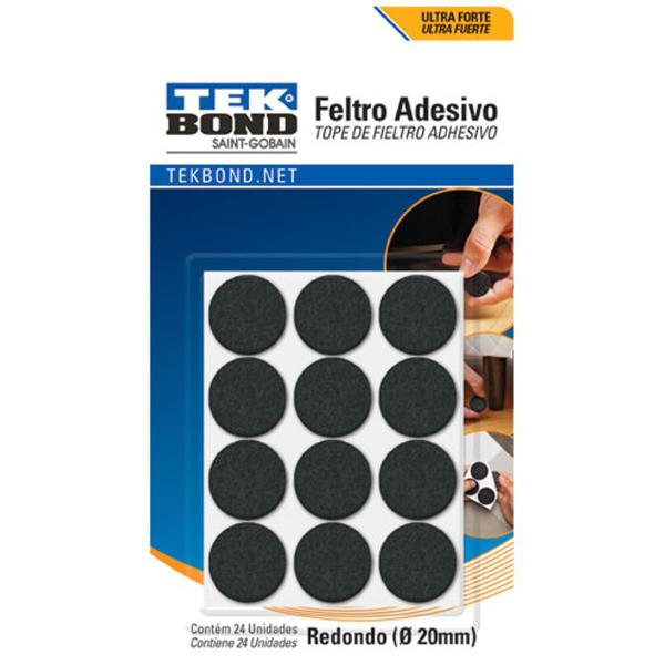 Feltro Protetor Adesivo Pé Móveis Redondo 20mm 24un Tekbond Imagem de Feltro Protetor Adesivo Pé Móveis Redondo 20mm 24un Tekbond