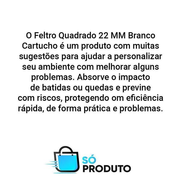 Imagem de Feltro Quadrado 22 Mm Branco Cartela C/32 Unidades