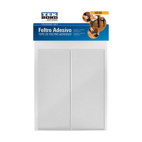 Imagem de Feltro Retangular 127x51 Branco Conjunto Com 2 Unid - Tekved