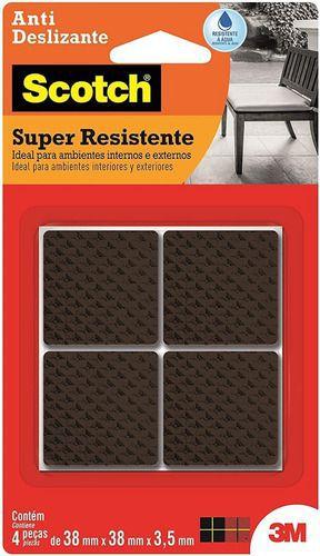 Imagem de Feltro Super Resiste Anti Derapante Quadrado 38mmx3,5mm 4 Un