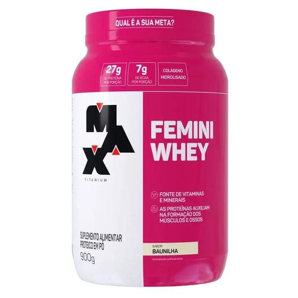 Imagem de Femini Whey Protein Pote Max Titanium 900g