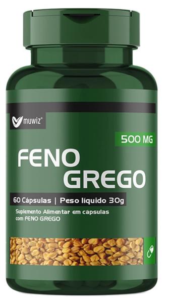 Imagem de Feno greg o 180 Cápsulas 500mg kit  3 frascos 60 capsulas