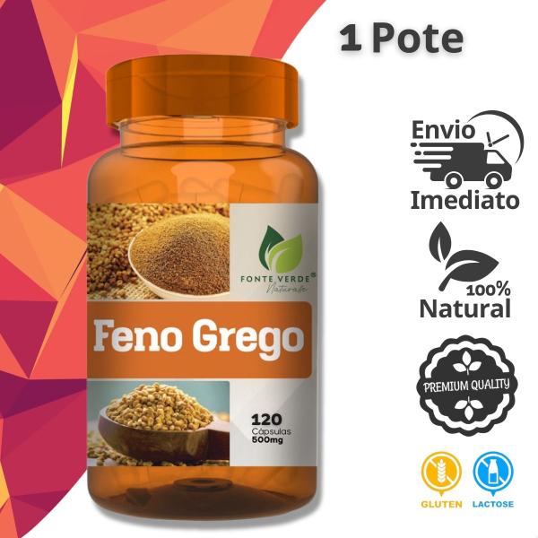 Imagem de Feno Grego Puro 100% Natural 120 Cáps - Fonte Verde