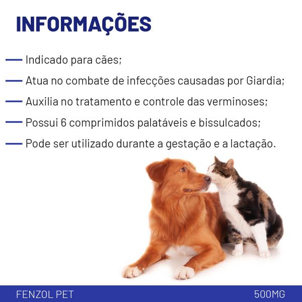 Imagem de Fenzol Pet Para Caes 06 Comprimidos