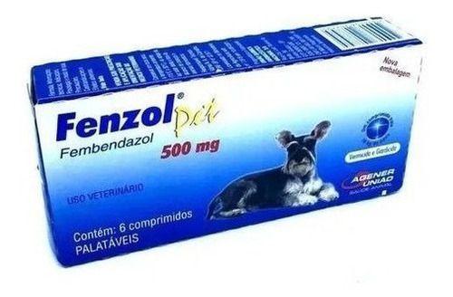 Imagem de Fenzol Pet Vermífugo 500mg 1 Cx C/ 6 Comp - Agener