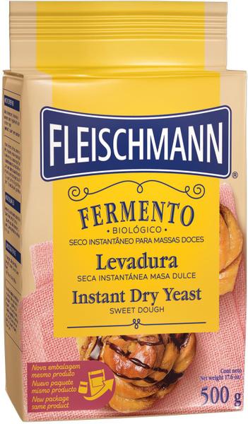 Fermento Biológico Seco Instantâneo Massa Doce Fleischmann 500g Imagem de Fermento Biológico Seco Instantâneo Massa Doce Fleischmann 500g