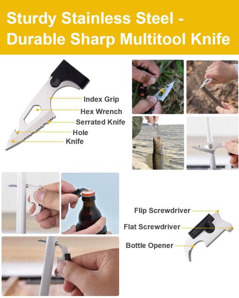Ferramenta de cartão de crédito Multitool PARIGO 18 em 1 com lâmina e bússola Imagem de Ferramenta de cartão de crédito Multitool PARIGO 18 em 1 com lâmina e bússola