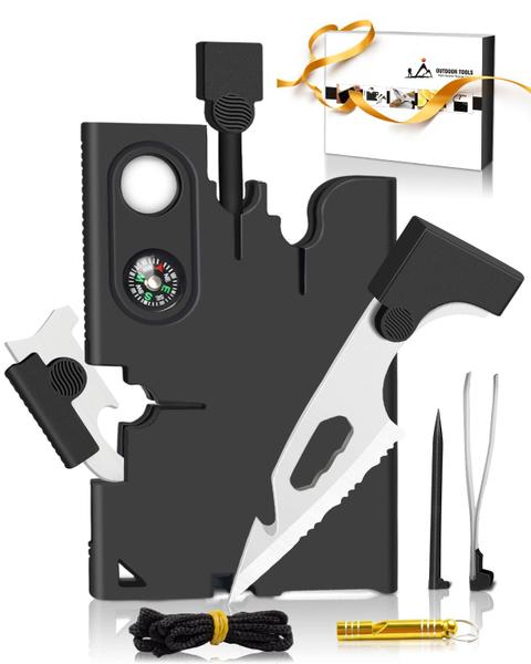 Ferramenta de cartão de crédito Multitool PARIGO 18 em 1 com lâmina e bússola Imagem de Ferramenta de cartão de crédito Multitool PARIGO 18 em 1 com lâmina e bússola