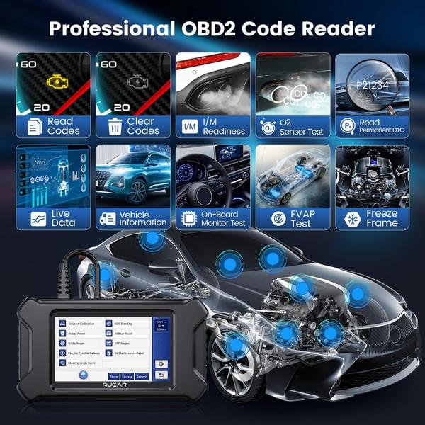 Imagem de Ferramenta de diagnóstico de carro do scanner OBD2 MUCAR 4 sistemas 5 Svcs de reinicialização