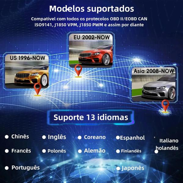 Imagem de Ferramenta de Diagnóstico OBD2 - Scanner Automotivo e Leitor de Códigos de Falhas