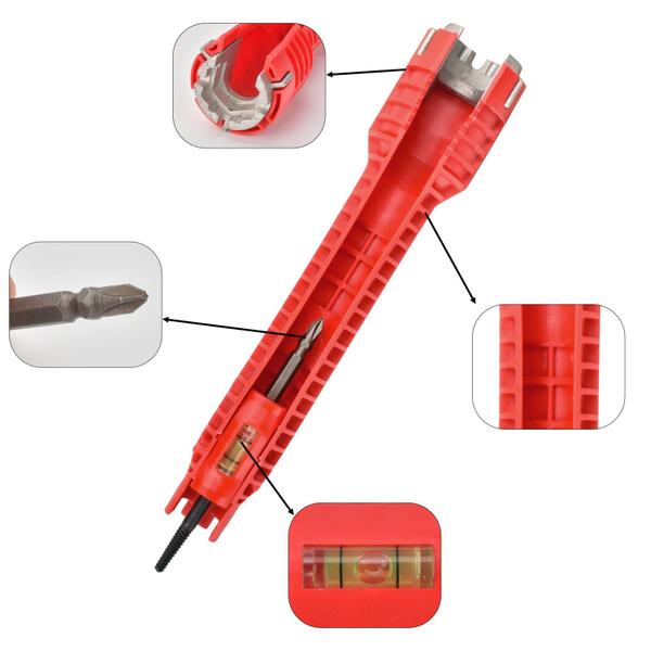 Imagem de Ferramenta manual 12 em 1 para torneira de encanamento e pia Sankoly