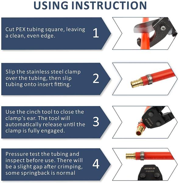 Imagem de Ferramentas de encanamento EFIELD Pex Cinch Clamp /Ear Crimping Tool