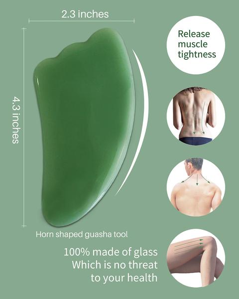 Imagem de Ferramentas de massagem Gua Sha MoHern 4 unidades para rosto e corpo