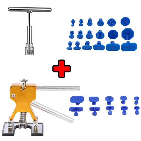 Imagem de Ferramentas De Remoção De Amassados De Carro Sem Pintura, Conjunto Curto De Tração Em T, Ventosa,