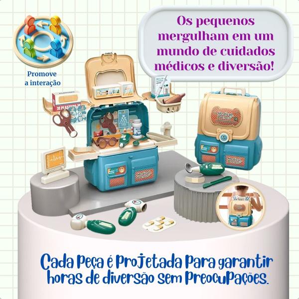 Imagem de Ferramentas Médicas Brinquedo - Kit Doutor Doutora Alça