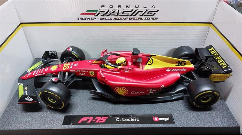 Imagem de Ferrari F1-75 2022 Charles Leclerc16 Edição Especial Burago 1/18