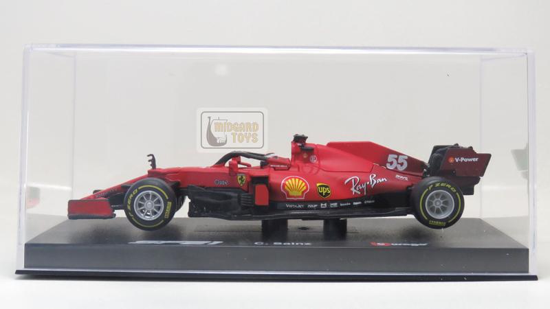 Imagem de Ferrari F1 SF21 - Carlos Sainz 55 - Acrílico - Formula 1 2021 - Ferrari Racing - 1/43 - Bburago