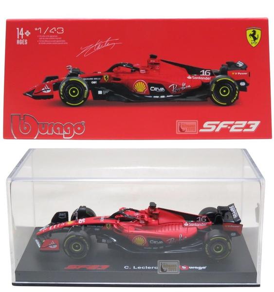 Imagem de Ferrari F1 SF23 - Charles Leclerc 16 - Acrílico - Formula 1 2023 - Ferrari Racing - 1/43 - Bburago