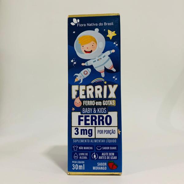 Imagem de Ferrix (ferro 3mg/porcao) 30ml sabor morango 